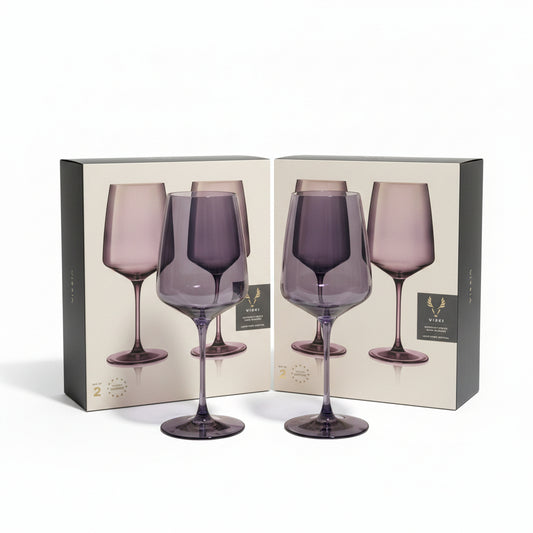 Viski Violet Wine Glass Set Of 2