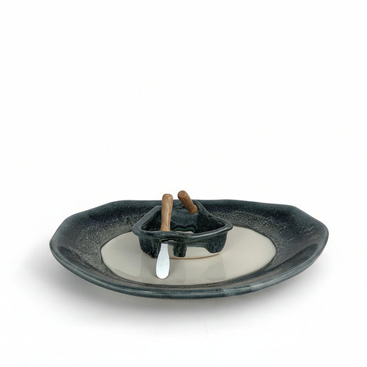 Maxwell Pottery Boat on Pond Dip Set