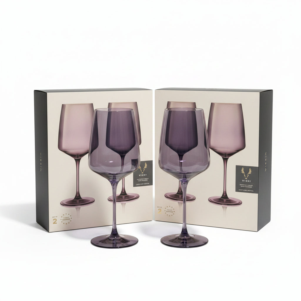 Viski Violet Wine Glass Set Of 2
